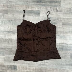 BCBGMaxAzria chocolate Brown Camisole Top